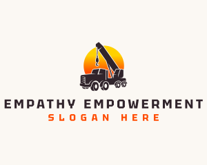 Construction Crane Truck logo design