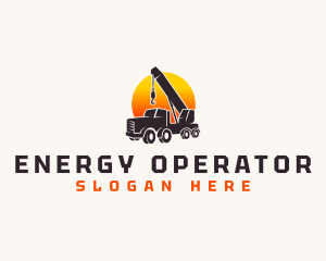 Construction Crane Truck logo design