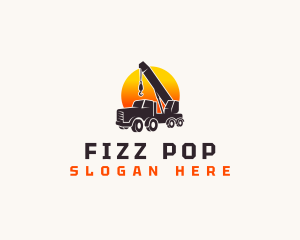 Construction Crane Truck logo design