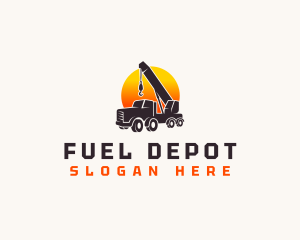 Construction Crane Truck logo design