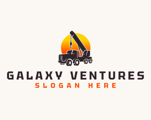 Construction Crane Truck logo design