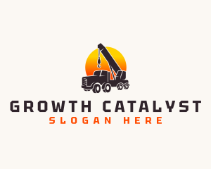 Construction Crane Truck logo design