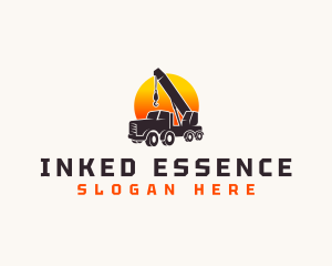 Construction Crane Truck logo design