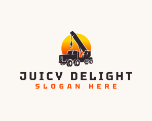 Construction Crane Truck logo design