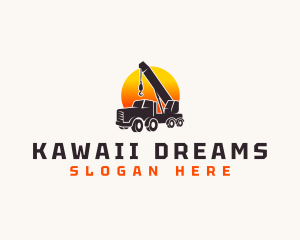 Construction Crane Truck logo design