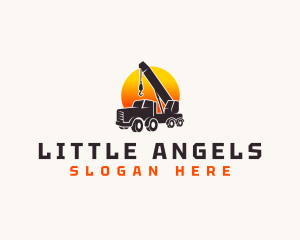 Construction Crane Truck logo design