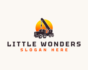 Construction Crane Truck logo design