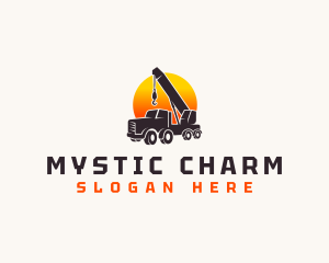 Construction Crane Truck logo design