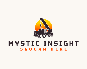 Construction Crane Truck logo design