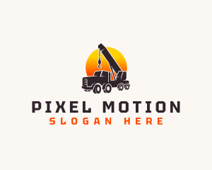 Construction Crane Truck logo design