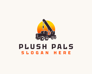 Construction Crane Truck logo design