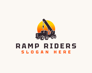 Construction Crane Truck logo design