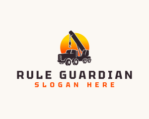 Construction Crane Truck logo design