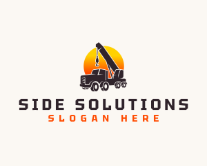 Construction Crane Truck logo design