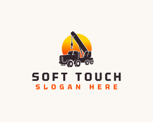 Construction Crane Truck logo design