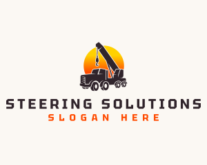 Construction Crane Truck logo design