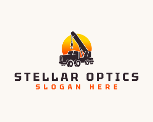 Construction Crane Truck logo design