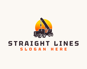 Construction Crane Truck logo design