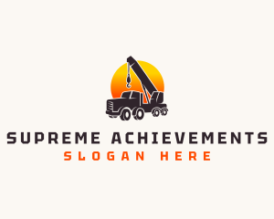 Construction Crane Truck logo design