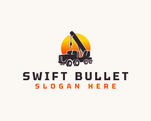 Construction Crane Truck logo design