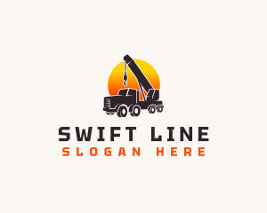 Construction Crane Truck logo design