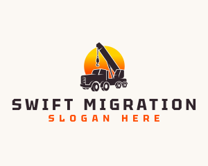 Construction Crane Truck logo design