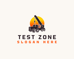 Construction Crane Truck logo design