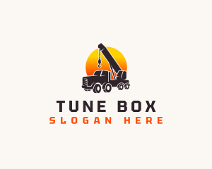 Construction Crane Truck logo design