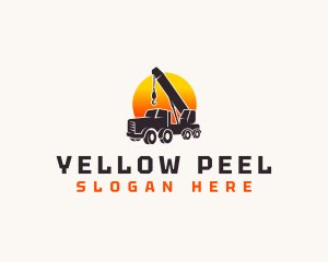 Construction Crane Truck logo design