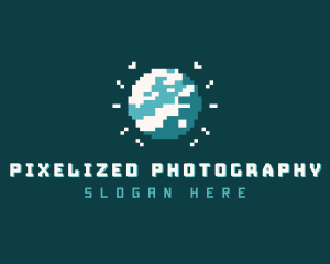 Pixelated Planet Gaming logo design