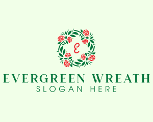 Rose Ornament Wreath logo design