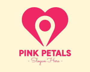 Pink Heart GPS logo design