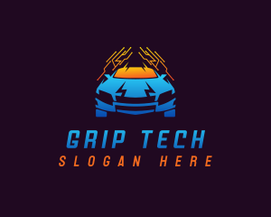  Car Tech Circuit logo design