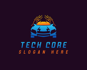  Car Tech Circuit logo design