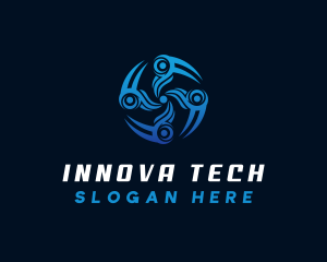 Drone Propeller Tech logo design