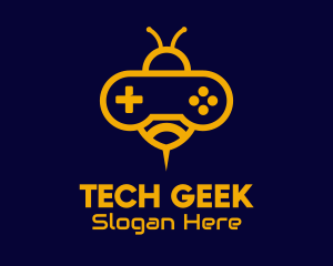 Yellow Bee Video Game logo design