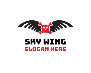 Winged Red Skull logo