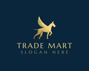 Finance Dog Wings Trading logo design