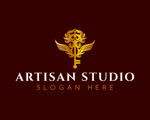 Premium Wing Key  logo design