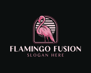 Flamingo Bird Wildlife logo