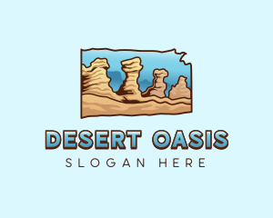 Kansas Desert Map logo design