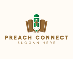 Bible Church Pencil  logo design