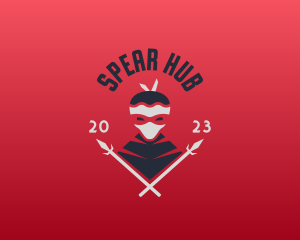 Spear Ninja Mercenary logo design