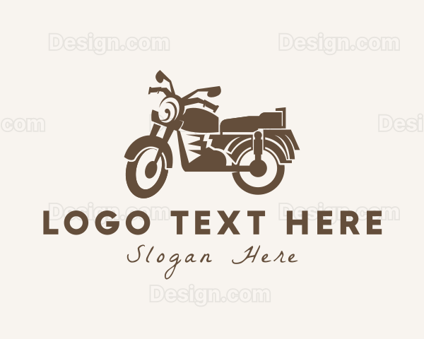 Old School Motorcycle Rider Logo