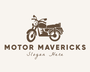 Old School Motorcycle Rider logo design