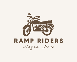 Old School Motorcycle Rider logo design