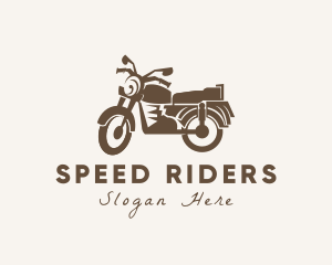Old School Motorcycle Rider logo