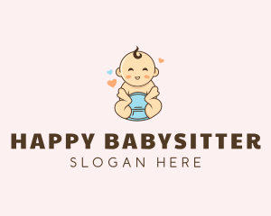 Cute Baby Hearts logo design