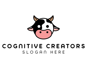 Cute Cow Head logo design