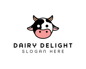 Cute Cow Head logo design